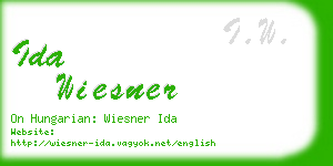 ida wiesner business card